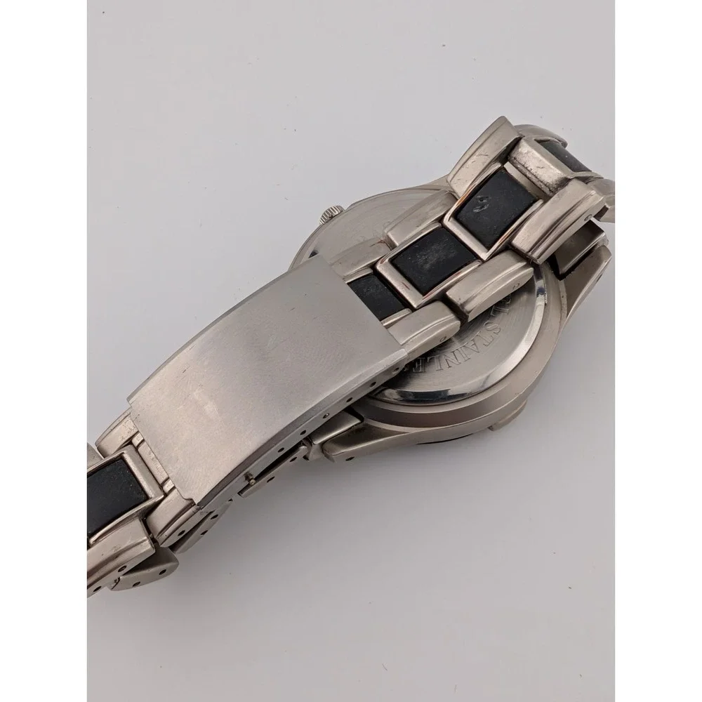 Andover Watch Men 40mm Case‎ Black & Silver 6.75